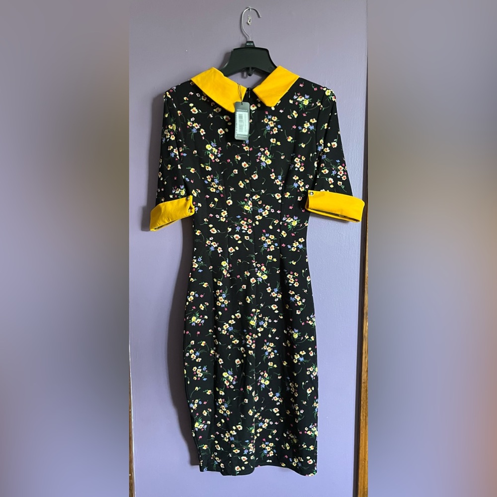 Black floral dress